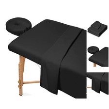 Complete 3-Piece Microfiber Sheet Set for Massage Tables - Effortless Elegance