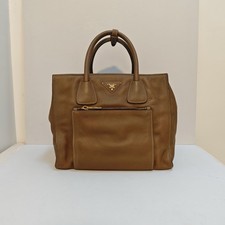 Prada Brown Leather Crossbody Tote Bag (31/25/20cm)