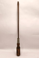 Vintage Irwin 800-4" Wood Handle Screwdriver Made in USA 15" Long Collectible