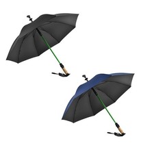 Walking Cane Umbrella Adjustable Height Windproof Heavy Duty Frame Crutch