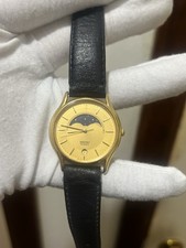 Vintage Seiko Quartz Moon Phase Quartz Watch Original Strap 