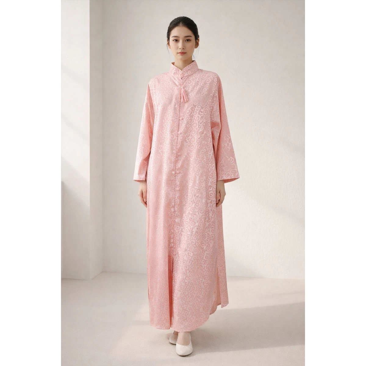 white christmas dresses Vintage Sante Classics Surrealist Kaftan with Scarf/Belt