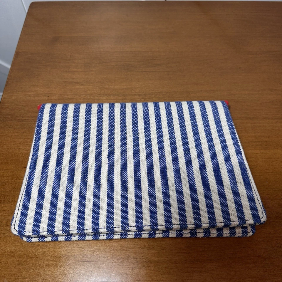 Новый с Ярлыками J. Сумка-конверт CREW с откидным верхом клатч в полоску с синим и красным золотым ремешком на цепочке - Изображение 2 из 4