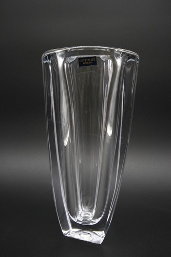 Crystal Bohemian Vase Art Deco 11 " Excellent Condition