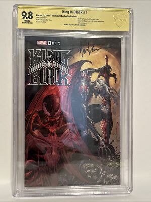 KING IN BLACK #1 ILLUMINATI EXCLUSIVE VARIANT 2021 CBCS 9.8 Tyler Kirkham Signed