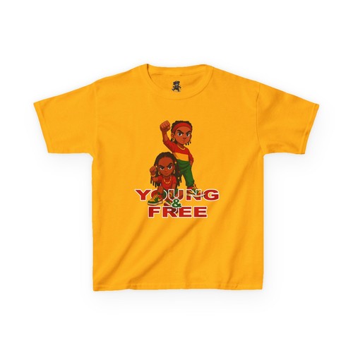 Juneteenth Young & Free Kids Empowering Youth Unisex T-Shirt - Picture 14 of 37