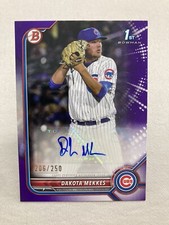 2022 Bowman DAKOTA MEKKES 1st AUTO PURPLE /250 #PPA-DM - Cubs