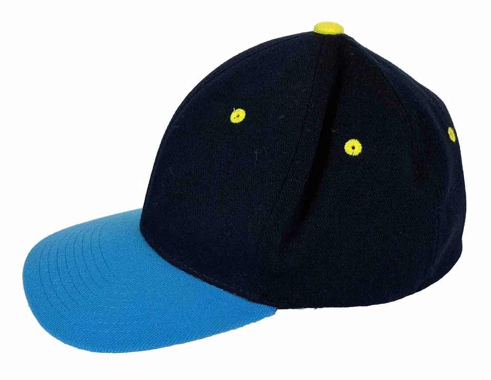 Gorra Neff Flat Bill Flex Fit Talla L/XL Bordada Negra/Azul Sombrero Moda Foto 3 de 4