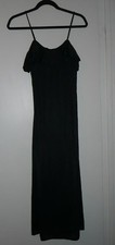 Vintage Lady Lynne Women's Night Gown Lingerie Black Ruffle Front