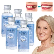 5PCS Tooth Repair Beads Granules Temporary Tooth Glue Reusable False Teeth 30ML