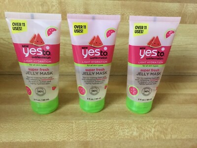 3 Jelly Mask - Yes To Watermelon Light Hydration Super Fresh 3 fl oz Each New
