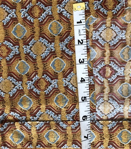 Great Wall Blue Brown Maroon Gold Leaf Medallion RJR Fashion Fabrics READ 1+ Yd - Picture 6 of 7