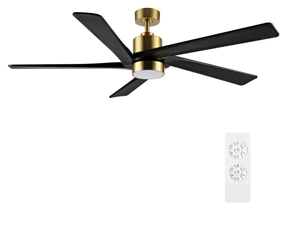 WINGBO 72" ceiling fan | Brass & Black - Image 2 of 4