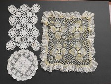 Group of 3 Flawed Crochet Pieces
