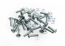 500 X Roofing Bolts Cross Head + Square Nuts BZP Zinc Plated M8 x 50mm Onestop