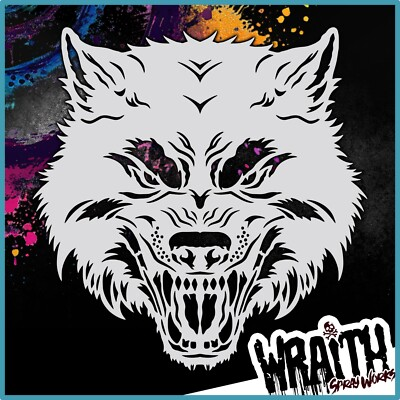 #ad Wolf #1 Reusable Airbrush Stencil Template $14.99