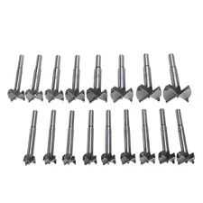 17Pcs Forstner Wood Drill Bit Set Steel Boring Hole Saw Cutter  Wodd Tools Kit