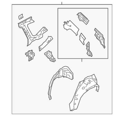 Genuine Subaru Inner Panel Assembly 51510SG1409P