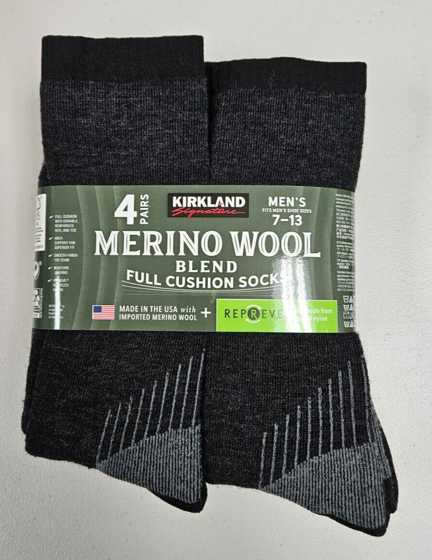 Kirkland Signature Merino Wool Mens 7-13 Outdoor Hiking Trail