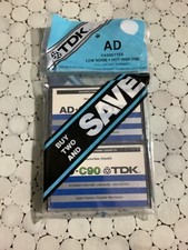TDK AD90 Type I Normal Position Blank Audio Cassette 1979 Lot of 2 Tapes 