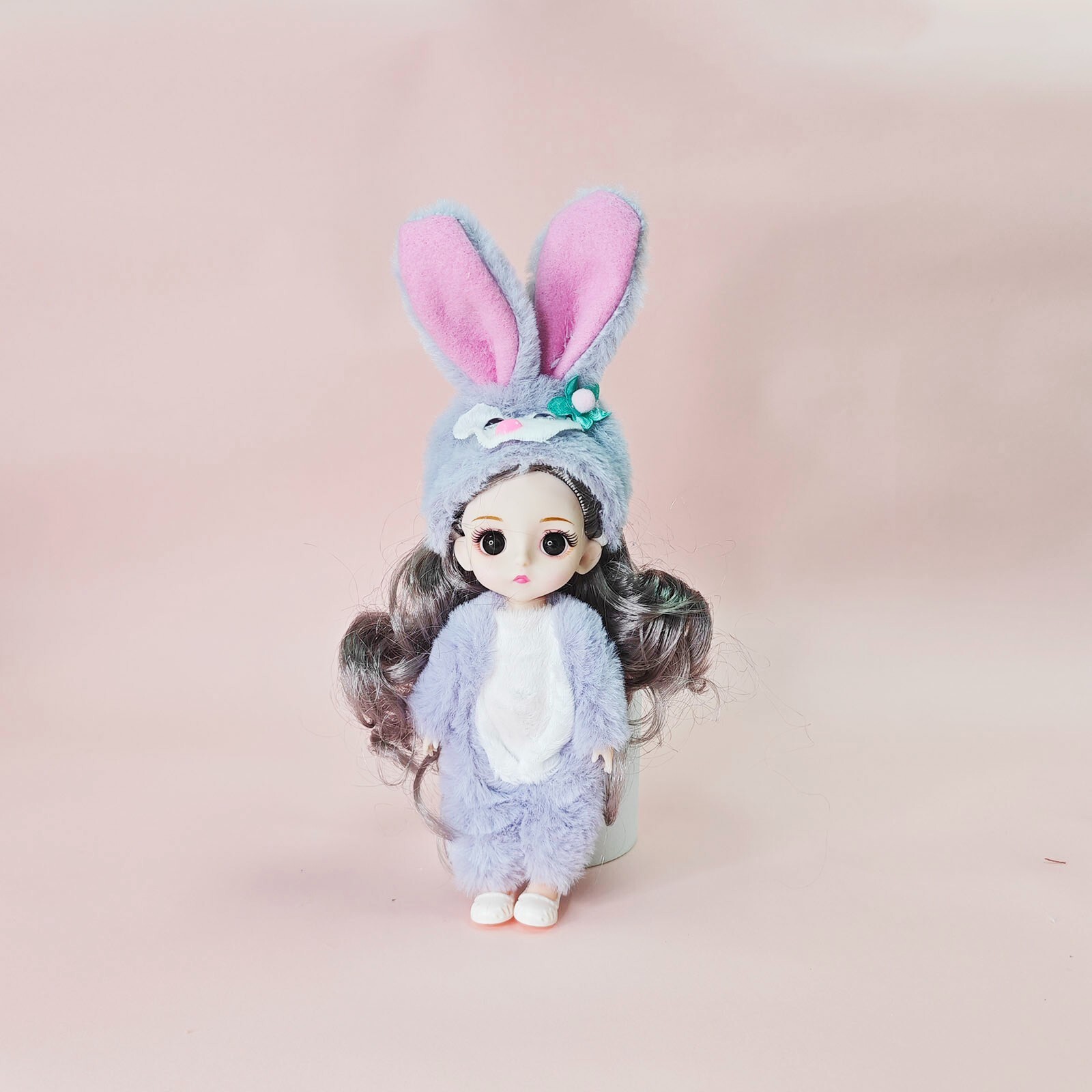 4PCS 6Inch Mini Princess Dolls Small Cute Sister Girl for 3+Year Old Little Girl