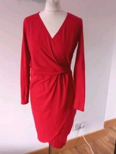 People Tree Dress Size 14 UK - Sustainable Fashion BNWT Red Wrap Organic Cotton