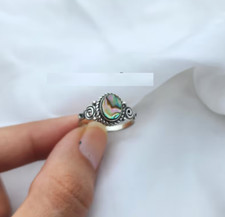 Abalone shell Ring Solid 925 Sterling Silver Handmade Woman Ring All Size R452