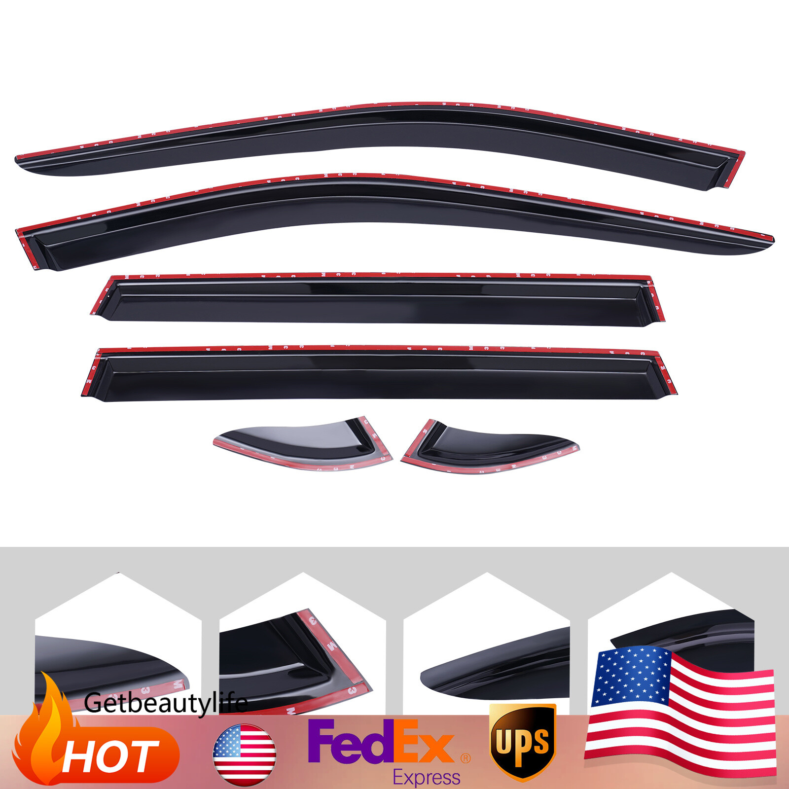 For Toyota RAV4 2019 - 2022 Window Wind Deflector Door Visor Rain Guard