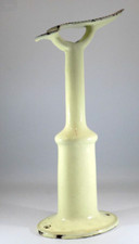 Vintage Porcelain Cast Iron Shoe Shine Stand Foot Rest