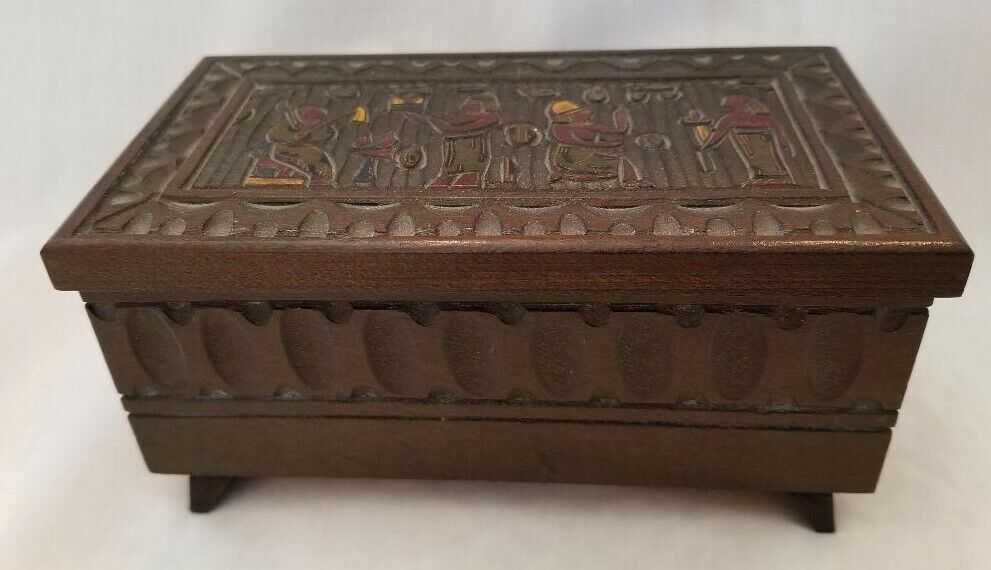 Vintage Minori Orgel Egyptian Music Box Made In Japan - RARE Vintage Minori Orgel Egyptian Music Box Made In Japan - RARE