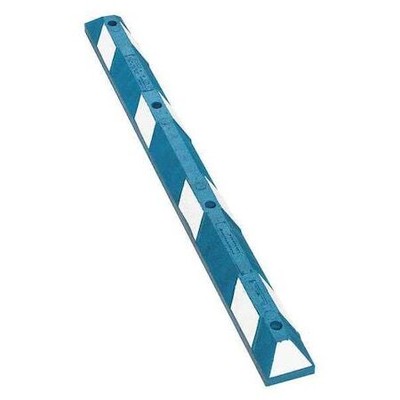 Zoro Select Gnrs1620wb Car Stop, Rubber, 4 In H, 6 Ft L, 6 In W, Blue/White