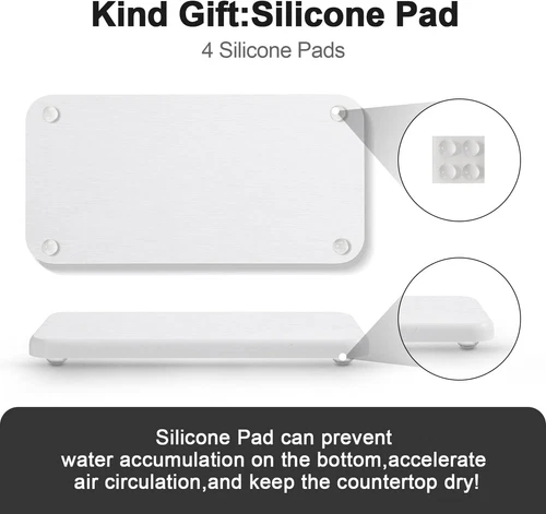 Water Absorbing Stone Tray for Sink | Quick Drying Diatomaceous Earth Coasters - Bild 6 von 6