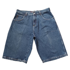 Vintage Fubu Denim Jeans Collections Shorts Mens 40 Baggy Wide Leg Jorts Y2K 90s