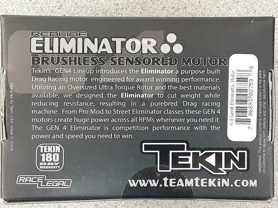 Tekin TT2759 Gen4 Eliminator Drag Racing Modified Brushless Motor 4.0T New!! - Image 3 of 4