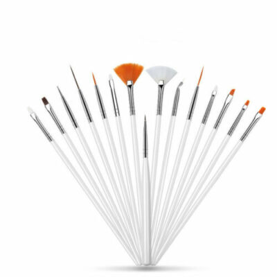 UK 15 Stck. Nail Art Gel Design Stift Malerei Politur Pinsel Punkte Zeichnen Werkzeug Set