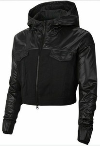 nike black crop jacket