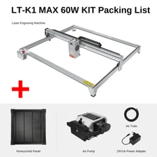 LASER TREE K1Max 60W Laser Engraver Cutter Machine with Air Pump+Honeycomb Plate