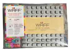 Large Cute Waff Rubber Customizable 6  x6  Notebook Diary Planner Notepad Silver