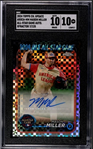 2024 Topps Chrome Update Series - 2024 All-Star Game Autographs X-Fractor #ASGCA-MM Mason Miller /125 (AU)