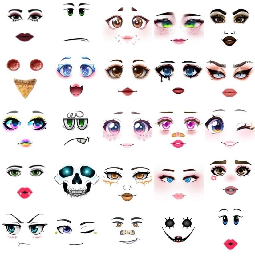 face sheet 2  Roblox, Face id, Roblox codes