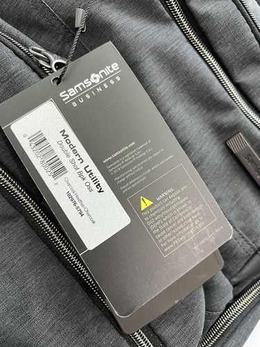 Samsonite Modern Utility Double Shot Backpack in Charcoal Heather/Charcoal - Picture 4 of 4