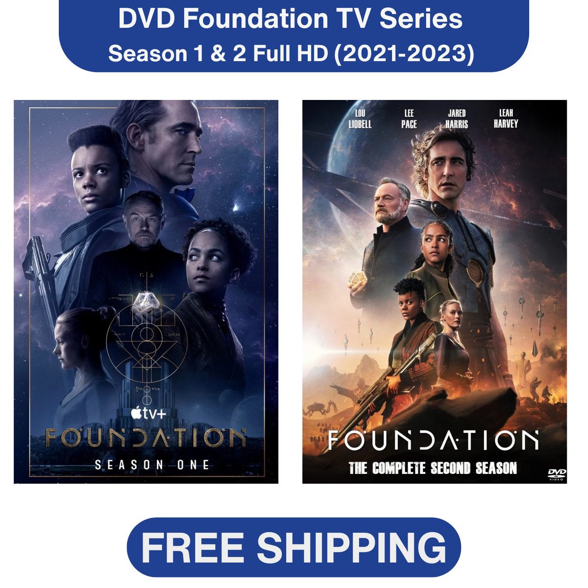 DVD Foundation TV Series Full Seasons Space Sci-Fi Drama Full