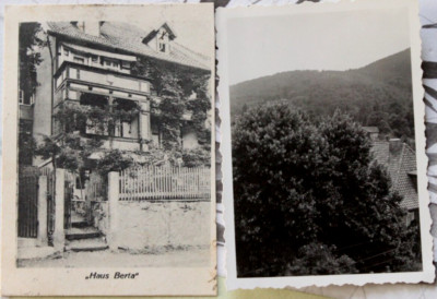 2x Foto 1939 Ilsenburg Harz Haus Berta Gästehaus vintage G2
