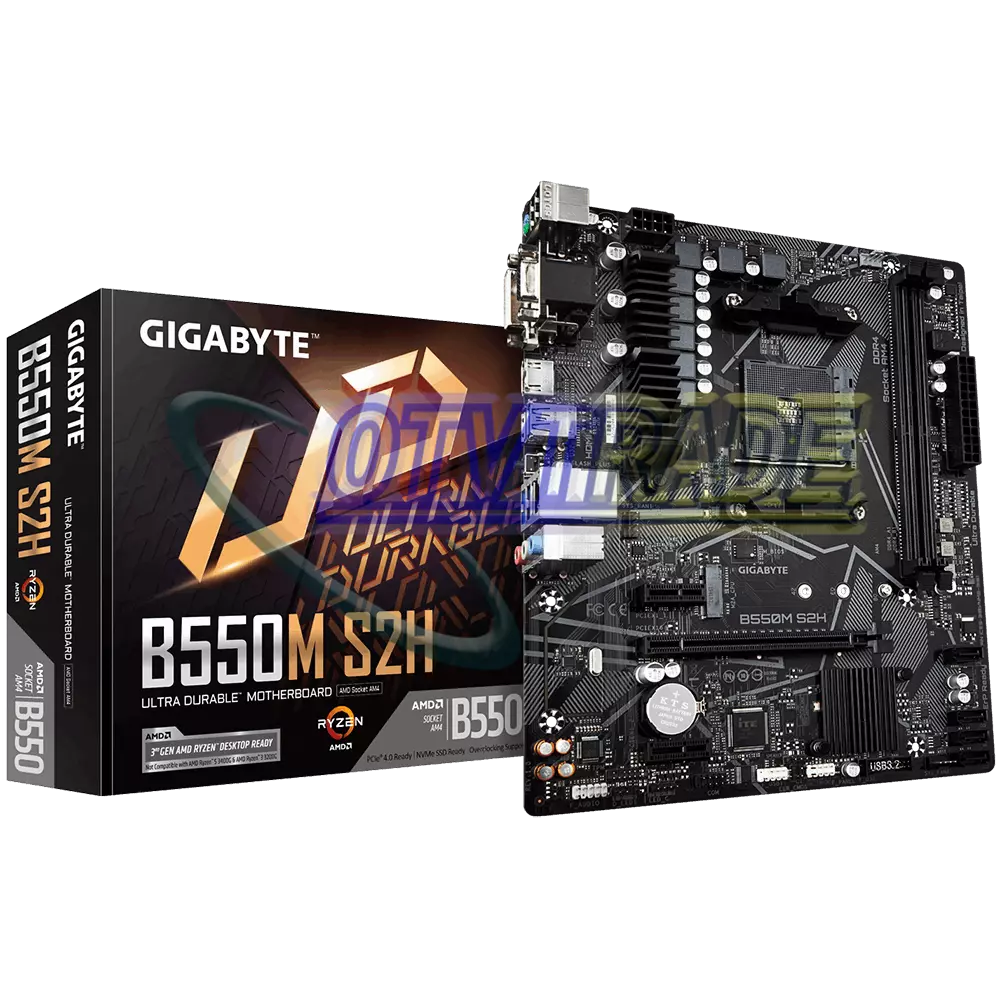Gigabyte B550M S2H Motherboard CPU AM4 AMD Ryzen DDR4 DVI VGA