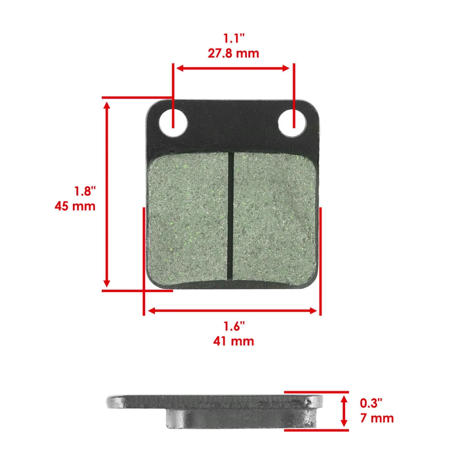 Front Rear Brake Pads For Yamaha Warrior 350 YFM350 1989-2004 - Image 3 of 4