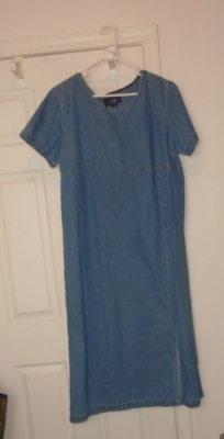 original ty wear denim dress Original TY Wear Dress Womens Blue Maxi Denimdress/ Jumper sz XL