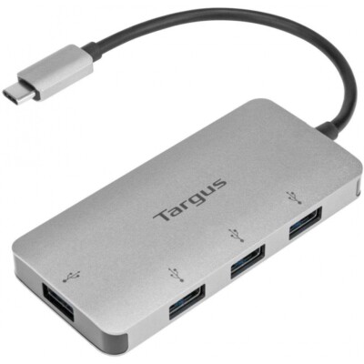 Targus USB-Hub - Dockingstation - silber 4x USB-A 1x USB-C für Windows und MacOS