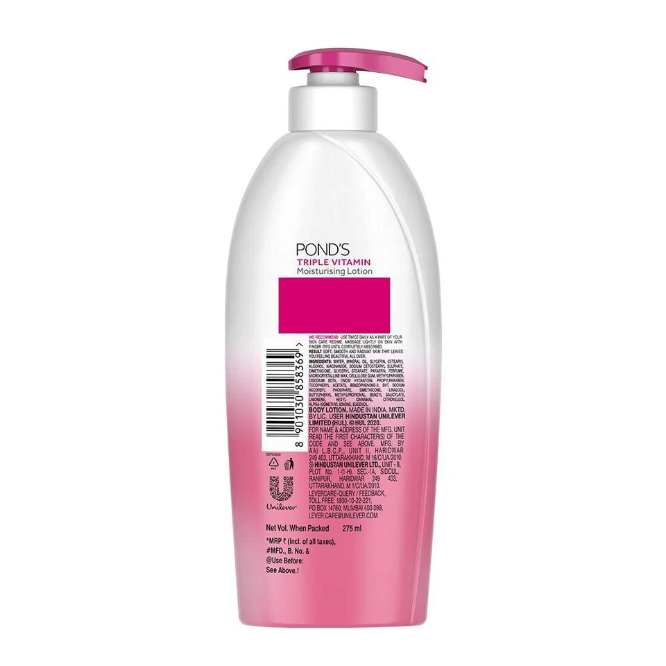 Loción corporal hidratante triple vitamina para piel suave sedosa unisex POND'S 600 ml Foto 2 de 4