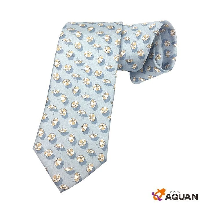 Gucci cravate motif parapluie 100 soie bleu clair vêtements homme accessoires Aq2722