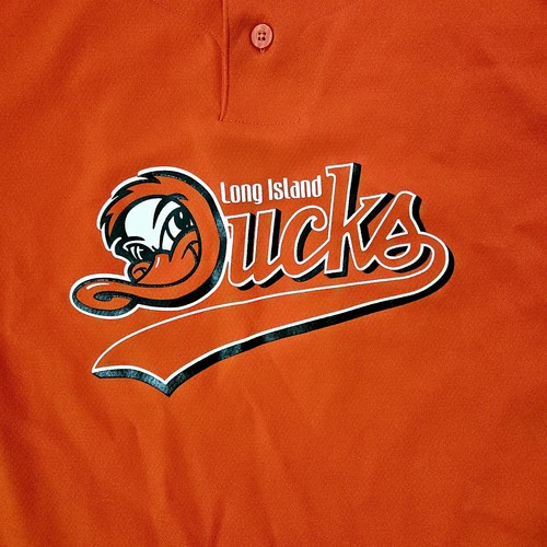 Long Island Ducks Russell Athletic Jersey Mens Sz L #26 Dri Power Orange - Picture 3 of 10